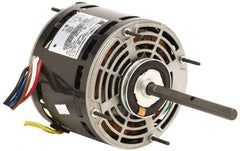 US Motors - 1/2 hp, ODP Enclosure, Auto Thermal Protection, 825 RPM, 208-230 Volt, 60 Hz, Industrial Electric AC/DC Motor - Size 48 Frame, Hub Mount, 3 Speed, Sleeve Bearings, 4.0 Full Load Amps, B Class Insulation, CCW Lead End - USA Tool & Supply