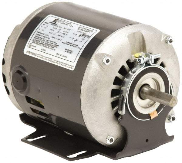 US Motors - 1/3 hp, ODP Enclosure, Auto Thermal Protection, 1,725 RPM, 115 Volt, 60 Hz, Industrial Electric AC/DC Motor - Size 48 Frame, Resilient Mount, 1 Speed, Sleeve Bearings, 5.6 Full Load Amps, B Class Insulation, Reversible - USA Tool & Supply