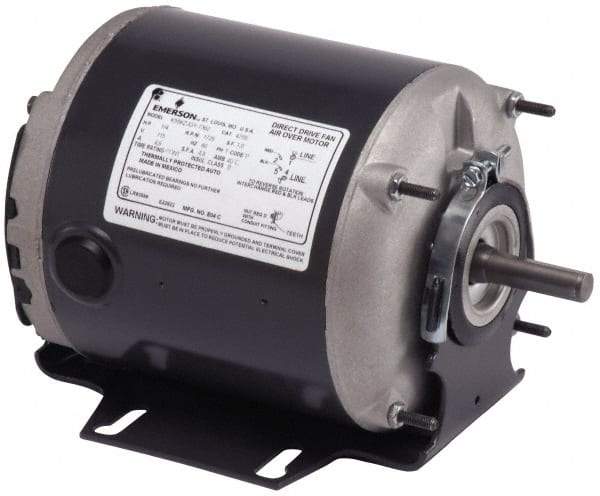 US Motors - 1/2 hp, TEAO Enclosure, No Thermal Protection, 1,725 RPM, 115 Volt, 60 Hz, Industrial Electric AC/DC Motor - Size 56 Frame, Cradle/Stud Mount, 1 Speed, Ball Bearings, 7.0 Full Load Amps, A Class Insulation, Reversible - USA Tool & Supply