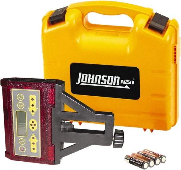 Johnson Level & Tool - Laser Level 4 AA Batteries, Laser Detector - Use With Red Beam Rotary Laser - USA Tool & Supply