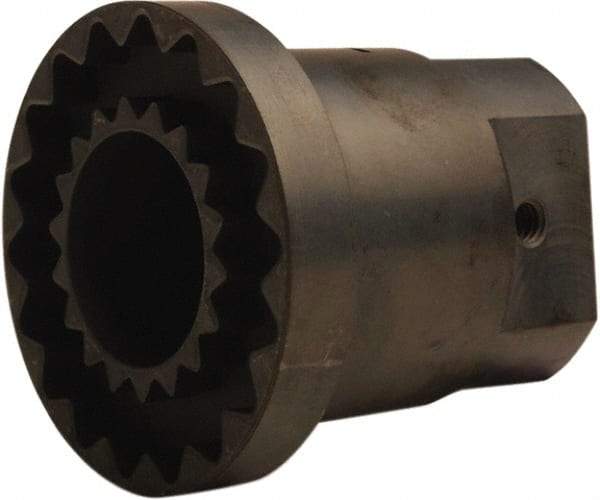 TB Wood's - 1" Bore, 1/4" x 1/8" Keyway Width x Depth, 2.46" Hub, 4 Flexible Coupling Hub & Flange - 2.46" OD, 2-1/2" OAL, Sintered Steel, Order 2 Hubs, 2 Flanges & 1 Sleeve for Complete Coupling - USA Tool & Supply