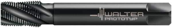 Walter-Prototyp - 3/4-14 NPT, 30° Helix, 5 Flutes, Modified Bottoming Chamfer, Oxide Finish, Cobalt, Spiral Flute Pipe Tap - Right Hand Flute, 0.8661" Shank Diam, 1.0236" Thread Length, 0.7087" Square Size, Series 25567 - USA Tool & Supply