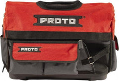 Proto - 10 Pocket Gray & Red Polyester Tool Bag - 20" Wide x 11" Deep x 15" High - USA Tool & Supply