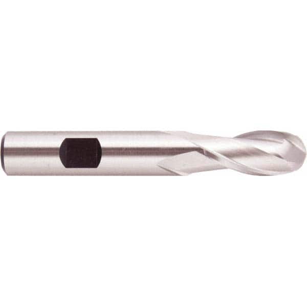 Regal Cutting Tools - 3/4" Diam, 1-5/8" LOC, 2 Flute High Speed Steel Ball End Mill - USA Tool & Supply