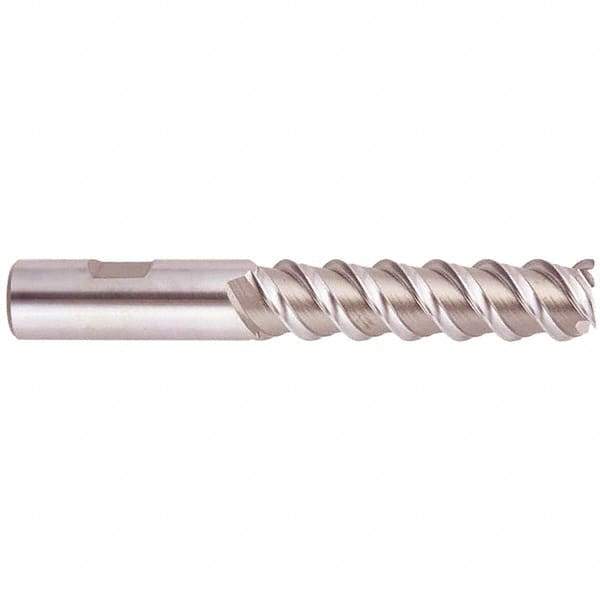 Regal Cutting Tools - 1/2", 2" LOC, 1/2" Shank Diam, 4" OAL, 3 Flute, Cobalt Square End Mill - Single End, Uncoated, Spiral Flute, 60° Helix, Centercutting, Right Hand Cut, Right Hand Flute - USA Tool & Supply