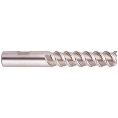 Regal Cutting Tools - 1/2", 2" LOC, 1/2" Shank Diam, 4" OAL, 3 Flute, Cobalt Square End Mill - Single End, Uncoated, Spiral Flute, 60° Helix, Centercutting, Right Hand Cut, Right Hand Flute - USA Tool & Supply