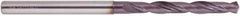 National Twist Drill - 10.2mm 140° Solid Carbide Jobber Drill - AlTiN Finish, Right Hand Cut, Spiral Flute, Straight Shank, 118mm OAL - USA Tool & Supply