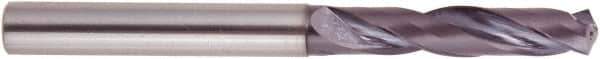 National Twist Drill - 11mm 140° Solid Carbide Jobber Drill - AlTiN Finish, Right Hand Cut, Spiral Flute, Straight Shank, 102mm OAL - USA Tool & Supply