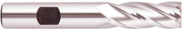 Regal Cutting Tools - 41/64", 1-5/8" LOC, 5/8" Shank Diam, 3-3/4" OAL, 4 Flute, High Speed Steel Square End Mill - Single End, Uncoated, Spiral Flute, Right Hand Cut, Right Hand Flute - USA Tool & Supply