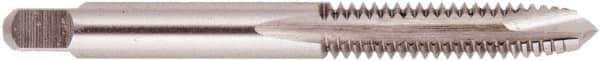 Regal Cutting Tools - M4x0.70 Metric, 2 Flute, Bright Finish, Solid Carbide Spiral Point Tap - Plug Chamfer, Right Hand Thread, 2-1/8" OAL, 3/4" Thread Length, 0.168" Shank Diam, 6H Class of Fit - Exact Industrial Supply