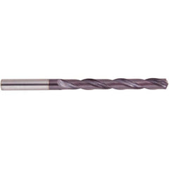 National Twist Drill - 8.1mm 140° Spiral Flute Solid Carbide Taper Length Drill Bit - USA Tool & Supply
