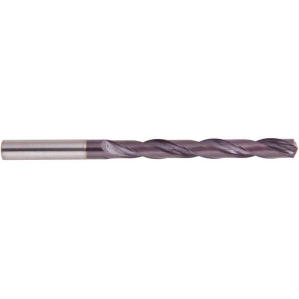 National Twist Drill - 10.7mm 140° Spiral Flute Solid Carbide Taper Length Drill Bit - USA Tool & Supply