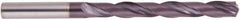 National Twist Drill - 9.2mm, 140° Point, Spiral Flute, Solid Carbide Taper Length Drill Bit - AlTiN Finish, 95mm Flute Length, 142mm OAL - USA Tool & Supply
