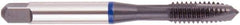 Regal Cutting Tools - M10x1.25 Metric, 3 Flute, Oxide Finish, Vanadium High Speed Steel Spiral Point Tap - Plug Chamfer, Right Hand Thread, 2-15/16" OAL, 3/4" Thread Length, 0.381" Shank Diam, Series Triple Crown - Exact Industrial Supply