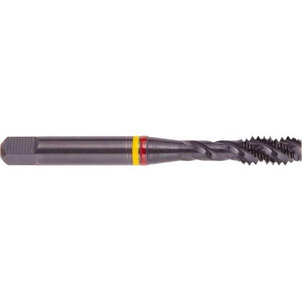 Regal Cutting Tools - #5-44 UNF 3 Flute Bottoming Spiral Flute Tap - Powdered Metal, Oxide Finish, Right Hand Flute, Right Hand Thread, H3, Series Triple Crown - Exact Industrial Supply