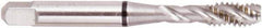 Regal Cutting Tools - M4x0.70 Metric 3 Flute 6H Modified Bottoming Spiral Flute Tap - High Speed Steel, Bright Finish, 2-1/8" OAL, Right Hand Flute, Right Hand Thread, D4, Series Triple Crown - Exact Industrial Supply