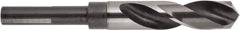 National Twist Drill - 1-7/32" Drill, 118° Point, High Speed Steel Silver Deming & Reduced Shank Drill Bit - Bright Finish, 6" OAL, Straight Shank, 3" Flute Length, Right Hand Cut, Spiral Flute - USA Tool & Supply