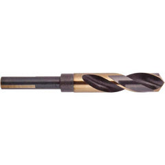 National Twist Drill - 9/16 to 1", 118° Point, Oxide/Gold Finish, High Speed Steel Reduced Shank Drill Bit Set - USA Tool & Supply