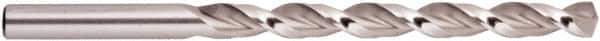National Twist Drill - #5 135° High Speed Steel Jobber Drill - Bright Finish, Right Hand Cut, Parabolic Flute, Straight Shank, 3-3/4" OAL, Split Point - USA Tool & Supply