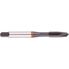 Regal Cutting Tools - 5/16-18 UNC, 3 Flute, Oxide Finish, High Speed Steel Spiral Point Tap - Plug Chamfer, Right Hand Thread, 2-23/32" OAL, 0.669" Thread Length, 0.318" Shank Diam, 3B Class of Fit, Series Triple Crown - Exact Industrial Supply
