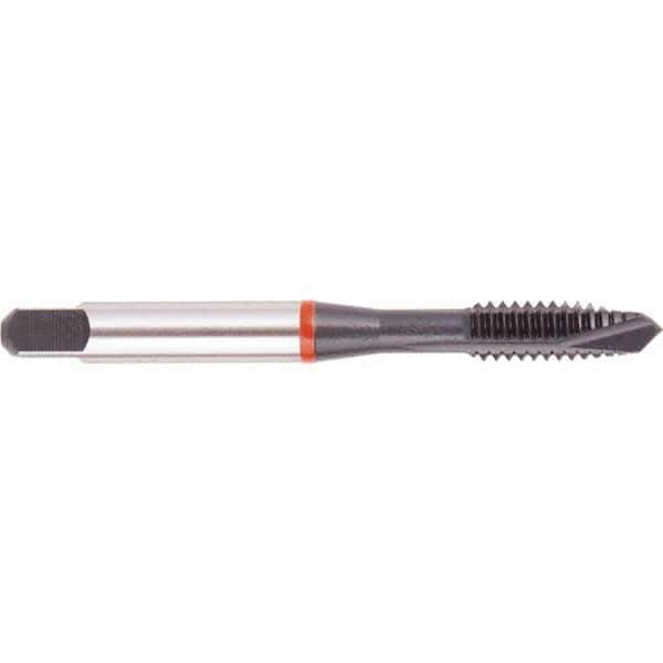 Regal Cutting Tools - #4-40 UNC, 2 Flute, Oxide Finish, High Speed Steel Spiral Point Tap - Plug Chamfer, Right Hand Thread, 1-7/8" OAL, 0.335" Thread Length, 0.141" Shank Diam, 2B/3B Class of Fit, Series Triple Crown - Exact Industrial Supply
