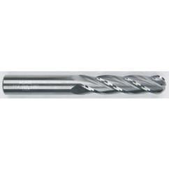 1/4" Dia. - 3" OAL - Solid CBD - TiAlN - Ball Nose SE EM - 4 FL - USA Tool & Supply