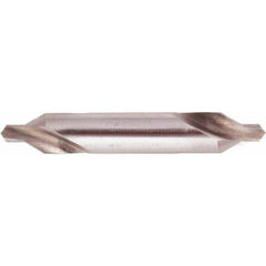 National Twist Drill - #00 Plain Cut 60° Incl Angle High Speed Steel Combo Drill & Countersink - USA Tool & Supply