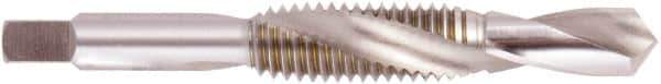 Regal Cutting Tools - 7/16-14 UNC, H3, 3-3/4" OAL, 0.377" Drill Diam x 1" Drill Length, Combination Drill & Tap - 2 Flutes, 1-1/4" Thread Length, High Speed Steel, Bright Finish - USA Tool & Supply