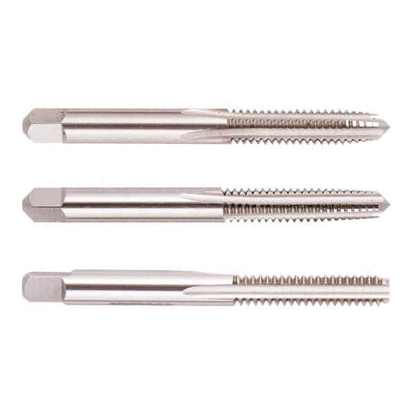 Regal Cutting Tools - #1-72 UNF, 2 Flute, Bottoming, Plug & Taper, Uncoated, Uncoated Finish, High Speed Steel Tap Set - 1-11/16" OAL, 3/8" Thread Length, 2B Class of Fit - USA Tool & Supply