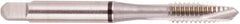 Regal Cutting Tools - M12x1.25 Metric, 3 Flute, Bright Finish, High Speed Steel Spiral Point Tap - Plug Chamfer, Right Hand Thread, 3-3/8" OAL, 0.984" Thread Length, 0.367" Shank Diam, Series Triple Crown - Exact Industrial Supply