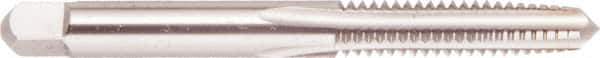 Regal Cutting Tools - 9/16-18 UNF 3B 4 Flute Bright Finish High Speed Steel Straight Flute Standard Hand Tap - Taper, Left Hand Thread, 3-19/32" OAL, 1-21/32" Thread Length, H3 Limit, Oversize - Exact Industrial Supply