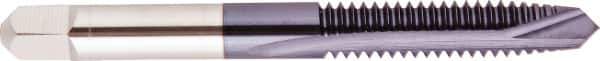 Regal Cutting Tools - 1/4-20 UNF, 2 Flute, AlTiN Finish, High Speed Steel Spiral Point Tap - Plug Chamfer, Right Hand Thread, 2-1/2" OAL, 1" Thread Length, 0.255" Shank Diam, 3B Class of Fit - Exact Industrial Supply