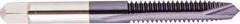 Regal Cutting Tools - #6-32 UNF, 2 Flute, AlTiN Finish, High Speed Steel Spiral Point Tap - Plug Chamfer, Right Hand Thread, 2" OAL, 11/16" Thread Length, 0.141" Shank Diam, 2B Class of Fit - Exact Industrial Supply