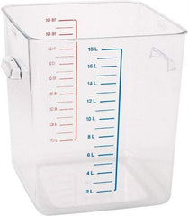Rubbermaid - Rectangular, Clear Polycarbonate Food Storage Container - 11.9" High x 10-1/2" Wide x 11.3" Long - USA Tool & Supply