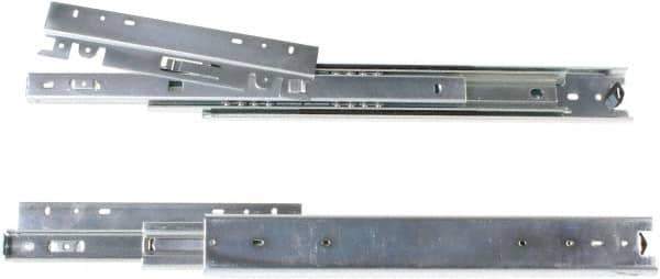 Knape & Vogt - 20" Slide Length, 20" Travel Length, Steel Drawer Slide - 9-1/2" Wide, 3-1/2" High, 200 Lb Capacity at Full Extension, Zinc Finish - USA Tool & Supply