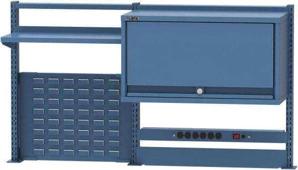 Lista - Steel Workbench & Workstation Riser Combination - 30" High, Use with 72" Long Workbenches - USA Tool & Supply
