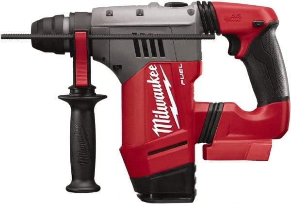 Milwaukee Tool - 18 Volt 1-1/8" SDS Plus Chuck Cordless Rotary Hammer - 0 to 5,000 BPM, 0 to 1,300 RPM, Reversible - USA Tool & Supply