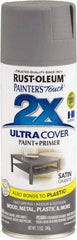 Rust-Oleum - Granite, Satin, Enamel Spray Paint - 8 to 12 Sq Ft per Can, 12 oz Container - USA Tool & Supply