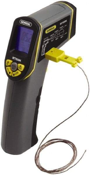 General - -50 to 650°C (-58 to 1201°F) Infrared Thermometer - 12:1 Distance to Spot Ratio - USA Tool & Supply