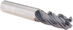 SGS - 1/2", 4 Flute, Single End, Solid Carbide, 1/8" Corner Radius End Mill - 3-1/4" OAL, Right Hand Flute, 1-1/4" LOC, Right Hand Cut - USA Tool & Supply