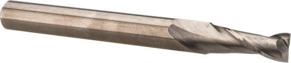 SGS - 1", 3" LOC, 1" Shank Diam, 6" OAL, 2 Flute, Solid Carbide Square End Mill - Single End, AlTiN Finish, Spiral Flute, 30° Helix, Centercutting, Right Hand Cut, Right Hand Flute, Series 3EL - USA Tool & Supply