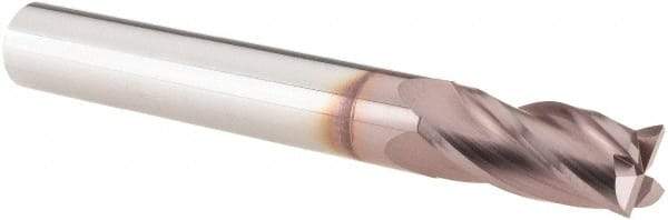 SGS - 8.5mm, 19mm LOC, 8.5mm Shank Diam, 67mm OAL, 4 Flute, Solid Carbide Square End Mill - Single End, TiCN Finish, Spiral Flute, 30° Helix, Centercutting, Right Hand Cut, Right Hand Flute - USA Tool & Supply