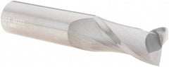 SGS - 16mm, 32mm LOC, 16mm Shank Diam, 89mm OAL, 2 Flute, Solid Carbide Square End Mill - Single End, Uncoated, Spiral Flute, 30° Helix, Centercutting, Right Hand Cut, Right Hand Flute, Series 3M - USA Tool & Supply