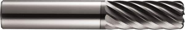 SGS - 6mm, 7 Flute, Single End, Solid Carbide, 0.5mm Corner Radius End Mill - 65mm OAL, 35° Helix, Right Hand Flute, 19mm LOC, Right Hand Cut - USA Tool & Supply