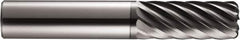 SGS - 20mm, 11 Flute, Single End, Solid Carbide, 1mm Corner Radius End Mill - 104mm OAL, 35° Helix, Right Hand Flute, 38mm LOC, Right Hand Cut - USA Tool & Supply