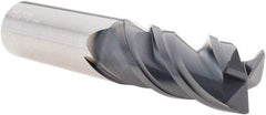 SGS - 1", 3 Flute, Single End, Solid Carbide, 0.04" Corner Radius End Mill - 5" OAL, Right Hand Flute, 2-1/4" LOC, Right Hand Cut - USA Tool & Supply