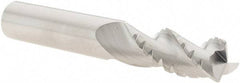 SGS - 1/2" Diam, 1-1/4" LOC, 3 Flute Solid Carbide 0.03" Corner Radius Roughing End Mill - Uncoated, 3-1/4" OAL, 1/2" Shank Diam, Single End, Centercutting, 38° Helix - USA Tool & Supply