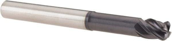 SGS - 8mm, 4 Flute, Single End, Solid Carbide, 2mm Corner Radius End Mill - 75mm OAL, Right Hand Flute, 10mm LOC, Right Hand Cut, 32mm Extended Reach - USA Tool & Supply