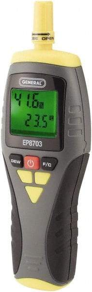 General - 14 to 122°F, 0 to 99.9% Humidity Range, Thermo-Hygrometer - USA Tool & Supply