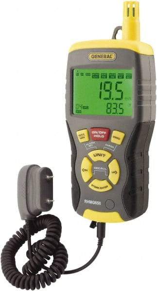 General - Moisture Meter - 3" Color LCD Display - USA Tool & Supply